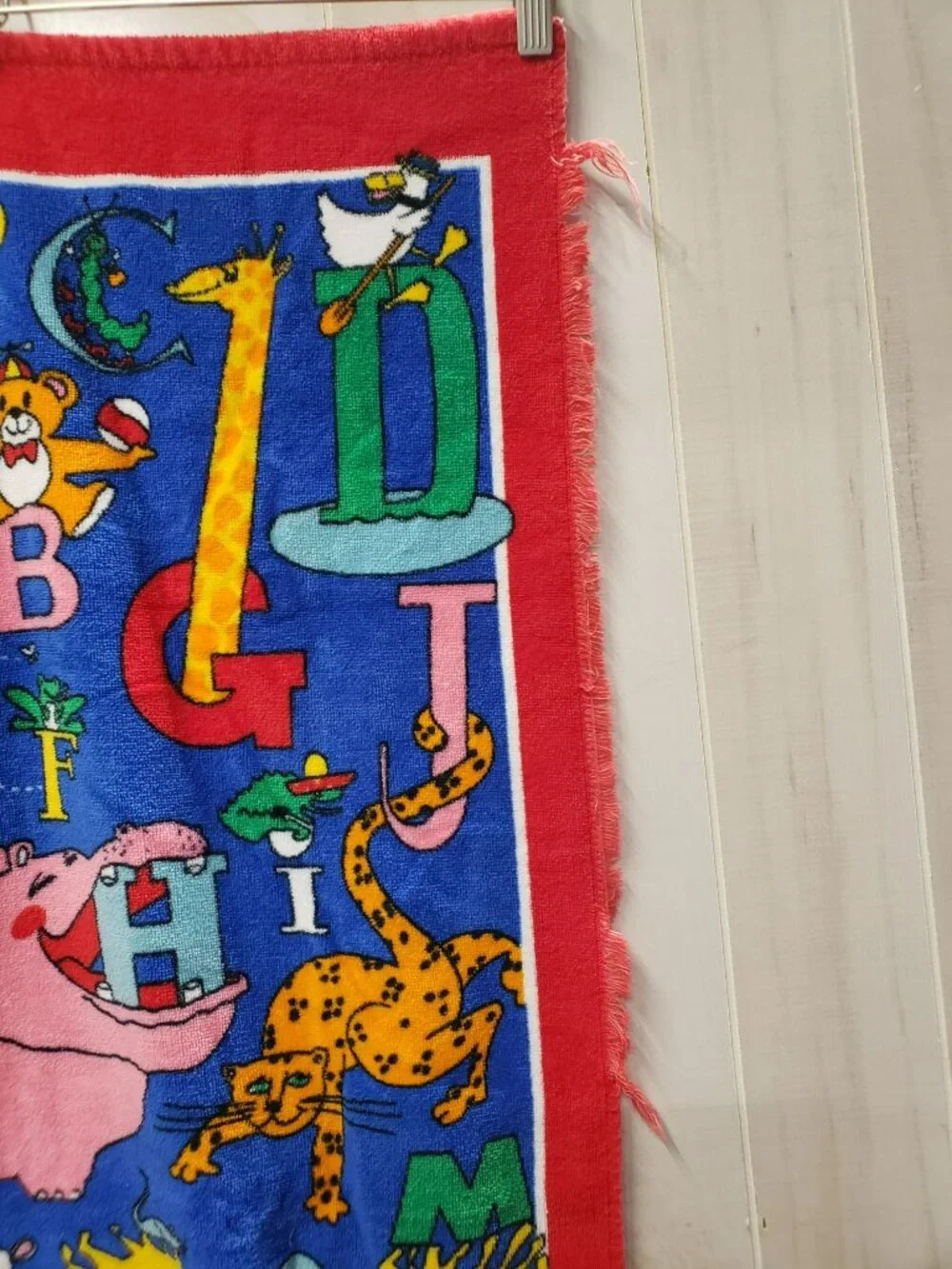 Vintage ABC Design Towel Set, Bath, Hand, Wash Cloth, Alphabet Terrimondo Cotton